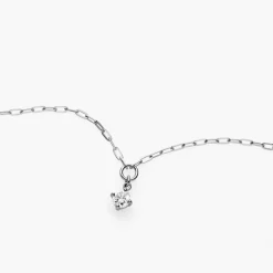 0.3 ct Round Shape Diamond Necklace - Silver