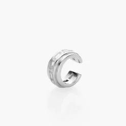 Baguette Cubic Zirconia Ear Cuff - Silver