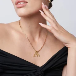 Bailey Link Chain Name Necklace - Gold Vermeil