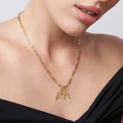 Bailey Link Chain Name Necklace - Gold Vermeil