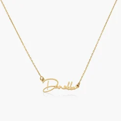 Belle Custom Name Necklace - 14k Solid Gold