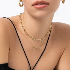 Belle Custom Name Necklace - 14k Solid Gold