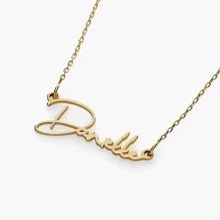 Belle Custom Name Necklace - 14k Solid Gold
