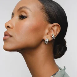 Billow Cuff Earring - Silver