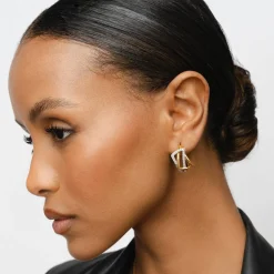Bold Bonds Interlock Hoop Earrings - Mixed Metal