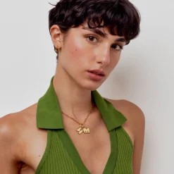 Bubble Up Initial Necklace - Gold Vermeil