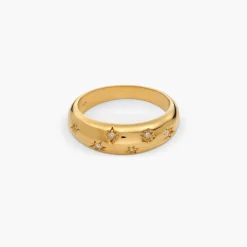 Celestial Curve Ring- Gold Vermeil