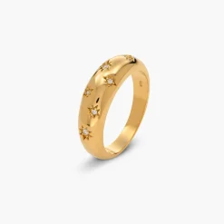 Celestial Curve Ring- Gold Vermeil