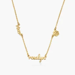 Charm Me Name Necklace - 14k Solid Gold