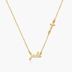 Charm Me Name Necklace - 14k Solid Gold