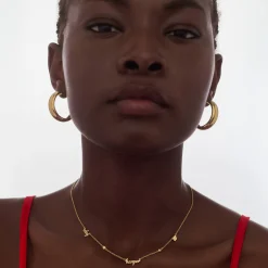 Charm Me Name Necklace with Diamond - Gold Vermeil