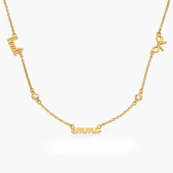 Charm Me Name Necklace with Diamond - Gold Vermeil