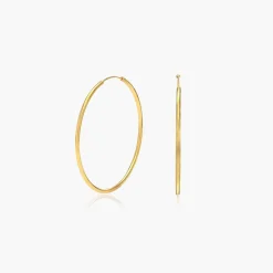 Cher Large Hoop Earrings - Gold Vermeil