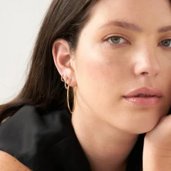 Cher Large Hoop Earrings - Gold Vermeil