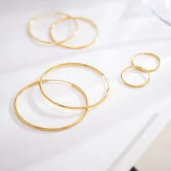 Cher Large Hoop Earrings - Gold Vermeil