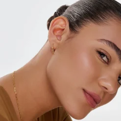 Cher Small Hoop Earring - 14K Solid Gold