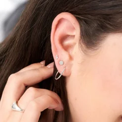 Cher Small Hoop Earrings - Silver