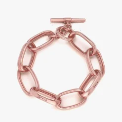 Chunky Paperclip Bracelet With Engraving - Rose Gold Vermeil