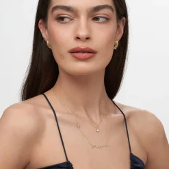 Classic 0.3 ct Round Shape Diamond Necklace - 14k Solid Gold