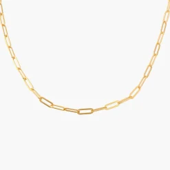 Classic Paperclip Chain Necklace - Gold Vermeil
