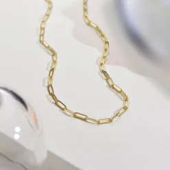 Classic Paperclip Chain Necklace - Gold Vermeil