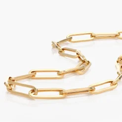 Classic Paperclip Chain Necklace - 14k Solid Gold
