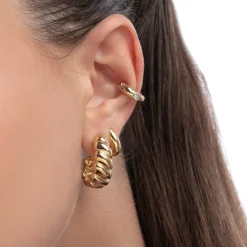 Classic Scalloped Hoop - Gold Vermeil