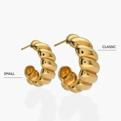 Classic Scalloped Hoop - Gold Vermeil