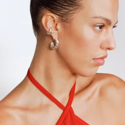 Classic Scalloped Hoop - Silver