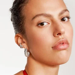 Classic Scalloped Hoop - Silver