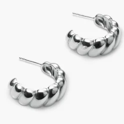 Classic Scalloped Hoop - Silver