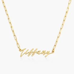 Coco Name Link Necklace - Gold Vermeil