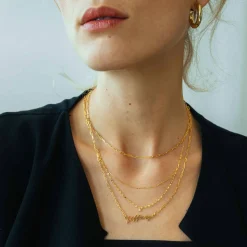 Coco Name Link Necklace - Gold Vermeil