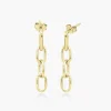 Cuban Link Chain Stud Earring - Gold Plated