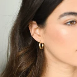 Dainty Hoop Earrings - 10K Solid Gold