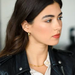 Dainty Hoop Earrings - 10K Solid Gold