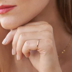 Darleen Diamond Ring - Rose Gold Plated