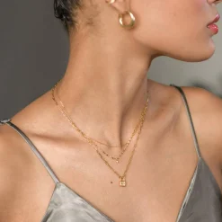 Double Chain Necklace - Gold Plating