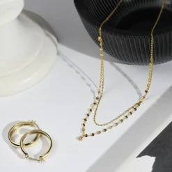 Double Chain Necklace - Gold Plating