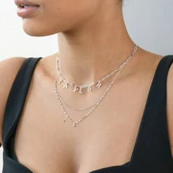 Double Chain Necklace - Silver