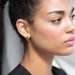 Dynamite Hoop Earrings - Gold Plated