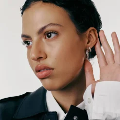 Dynamite Hoop Earrings - Silver