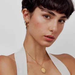 Engraved Constellation Necklace with Diamonds - Gold Vermeil