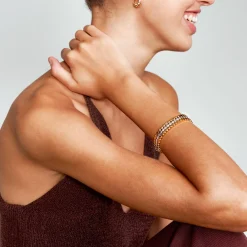 Engraved Dot Bracelet - Silver