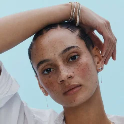 Engraved Moissanite Tennis Bracelet - 14k White Gold