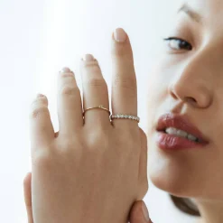 Eternity Ring with Cubic Zirconia - Gold Plating