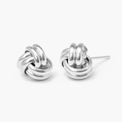 Forget Me Knot Earrings - Silver