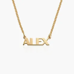 Gatsby Name Necklace - Gold Vermeil