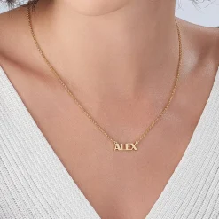 Gatsby Name Necklace - Gold Vermeil