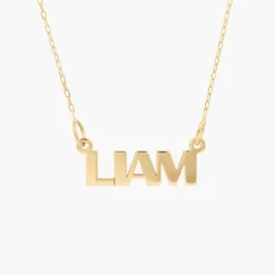 Gatsby Name Necklace - 10K Solid Gold